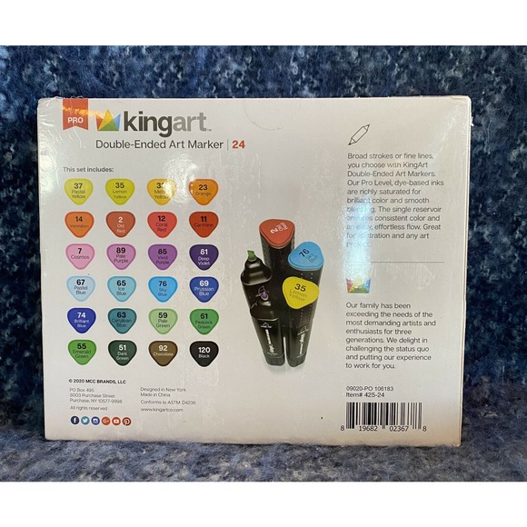 kingart Office Kingart Pro Double Ended Art Marker King Art 24 Ct Nib 4 Retail Value Poshmark